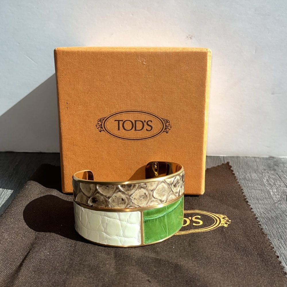 Authentic Tod’s Multicolor Patchwork Exotic Leath… - image 1